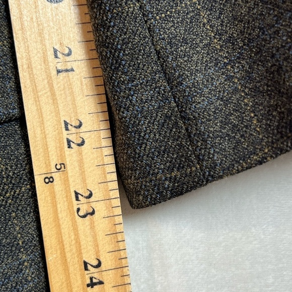 Samuelsohn Made in Canada 100% Wool Brown Plaid Classic Sports Coat Blazer EUC - Picture 14 of 15
